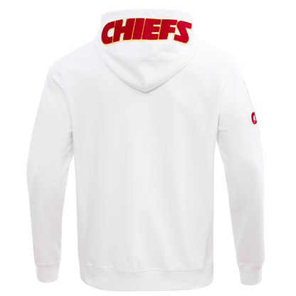 NFL KANSAS CITY CHIEFS CLASSIC CHENILLE MEN'S FZ HOODIE (WHITE)