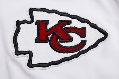 NFL KANSAS CITY CHIEFS CLASSIC CHENILLE MEN'S FZ HOODIE (WHITE)