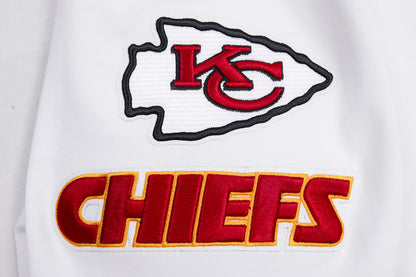 NFL KANSAS CITY CHIEFS CLASSIC CHENILLE MEN'S FZ HOODIE (WHITE)