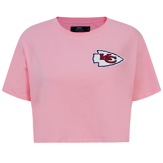 NFL KANSAS CITY CHIEFS CLASSIC WOMEN'S BOXY TEE (PINK)