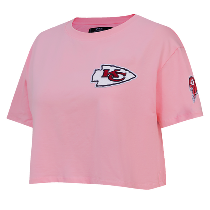 NFL KANSAS CITY CHIEFS CLASSIC WOMEN'S BOXY TEE (PINK)