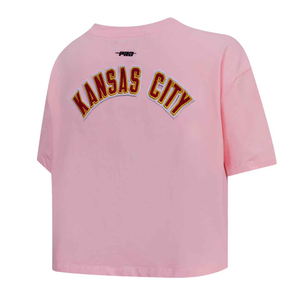 NFL KANSAS CITY CHIEFS CLASSIC WOMEN'S BOXY TEE (PINK)