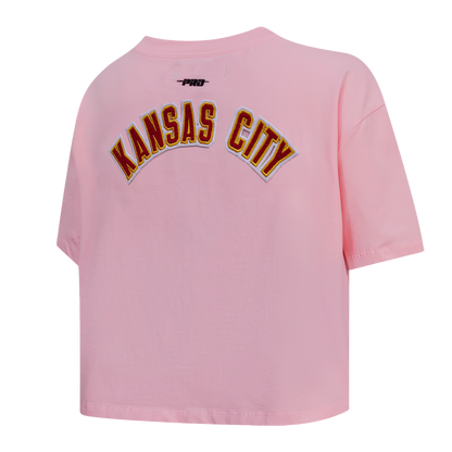 NFL KANSAS CITY CHIEFS CLASSIC WOMEN'S BOXY TEE (PINK)