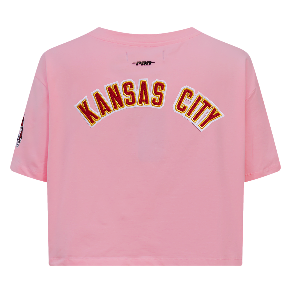 NFL KANSAS CITY CHIEFS CLASSIC WOMEN'S BOXY TEE (PINK)