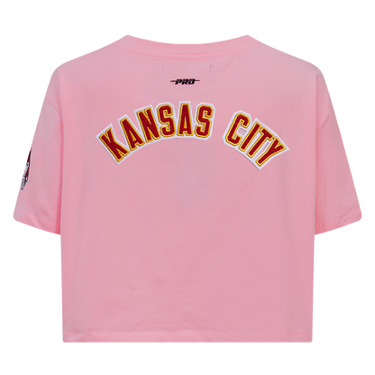 NFL KANSAS CITY CHIEFS CLASSIC WOMEN'S BOXY TEE (PINK)