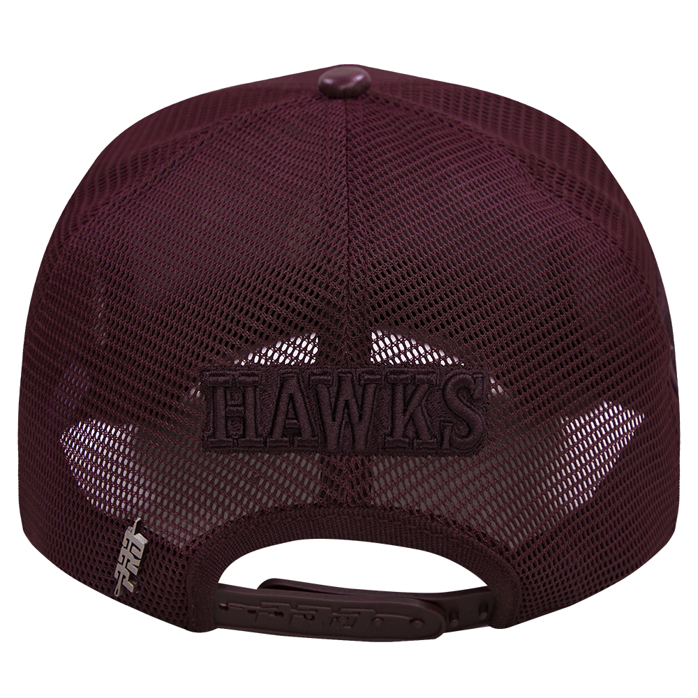 NBA ATLANTA HAWKS NEUTRAL UNISEX PINCH FRONT TRUCKER HAT (WINE)