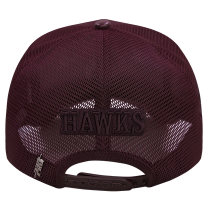 NBA ATLANTA HAWKS NEUTRAL UNISEX PINCH FRONT TRUCKER HAT (WINE)