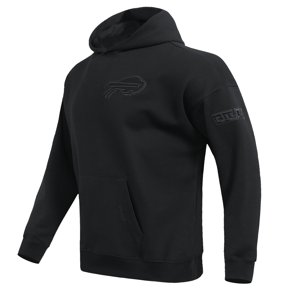 NFL BUFFALO BILLS NEUTRAL DROP SHOULDER MEN'S PO HOODIE (BLACK)