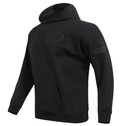 NFL BUFFALO BILLS NEUTRAL DROP SHOULDER MEN'S PO HOODIE (BLACK)