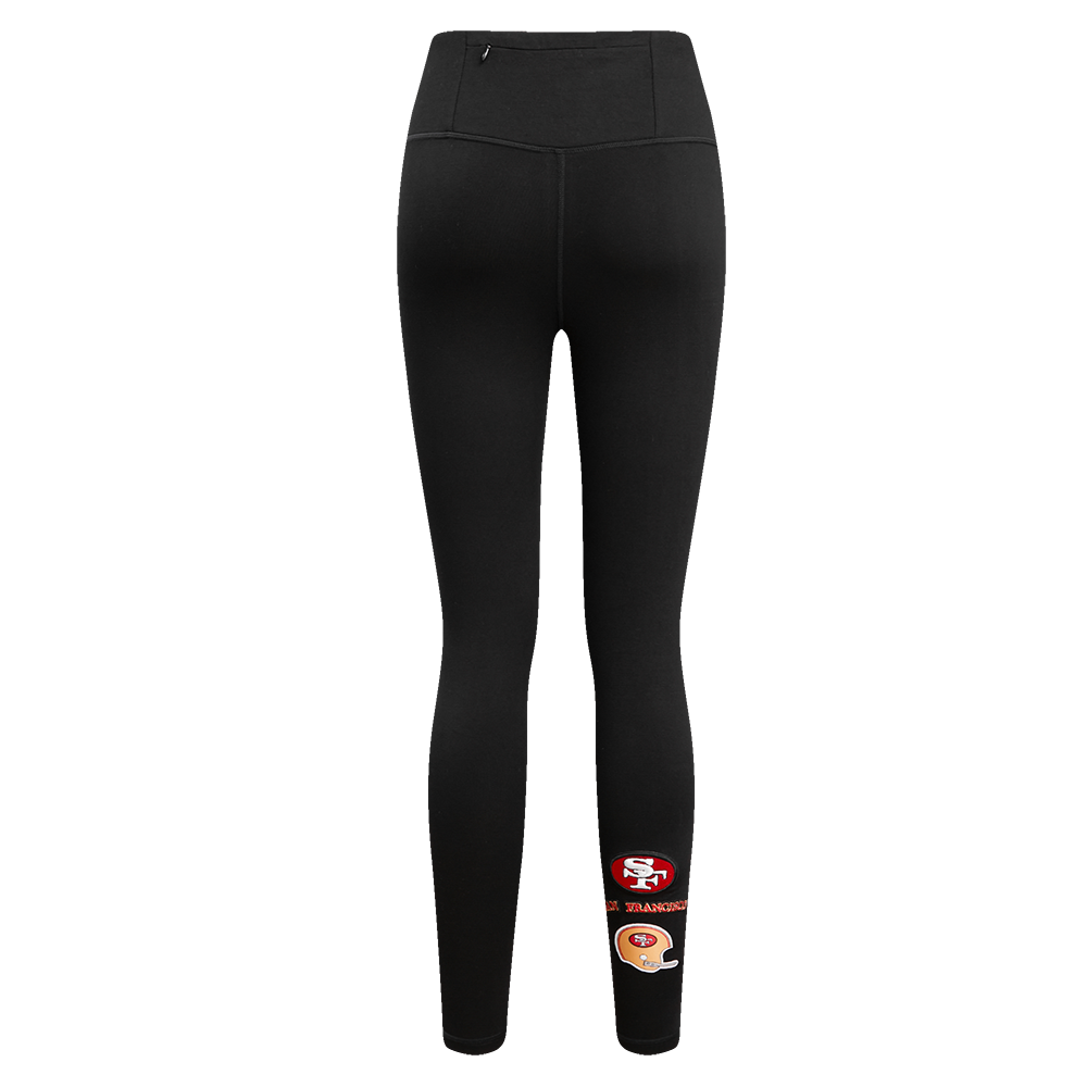 NFL SAN FRANCISCO 49ERS RETRO CLASSIC WOMEN'S JERSEY LEGGING (BLACK)