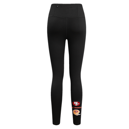 NFL SAN FRANCISCO 49ERS RETRO CLASSIC WOMEN'S JERSEY LEGGING (BLACK)