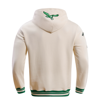 NFL PHILADELPHIA EAGLES RETRO CLASSIC MEN'S PO HOODIE (EGGSHELL/ KELLY GREEN)