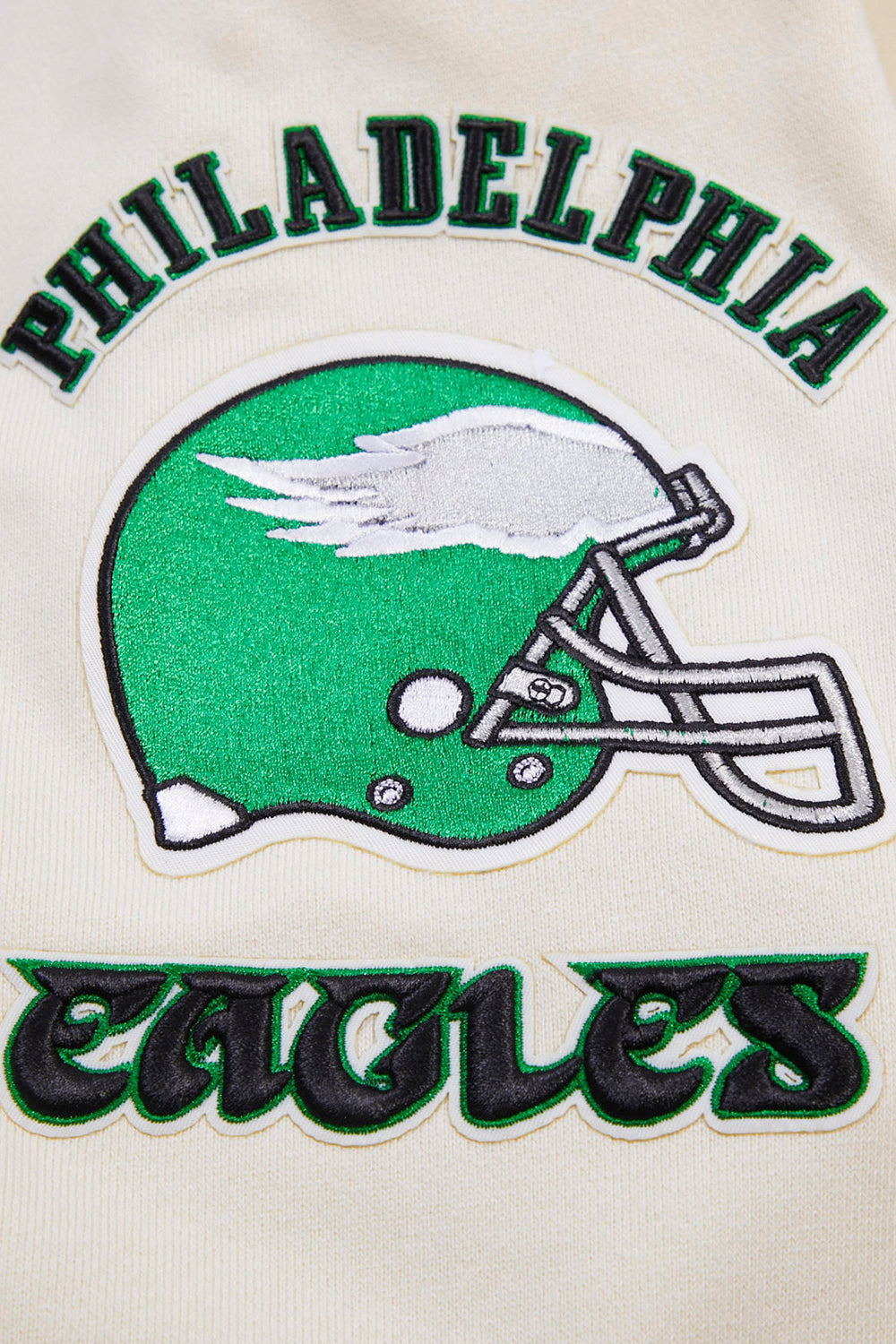 NFL PHILADELPHIA EAGLES RETRO CLASSIC MEN'S PO HOODIE (EGGSHELL/ KELLY GREEN)