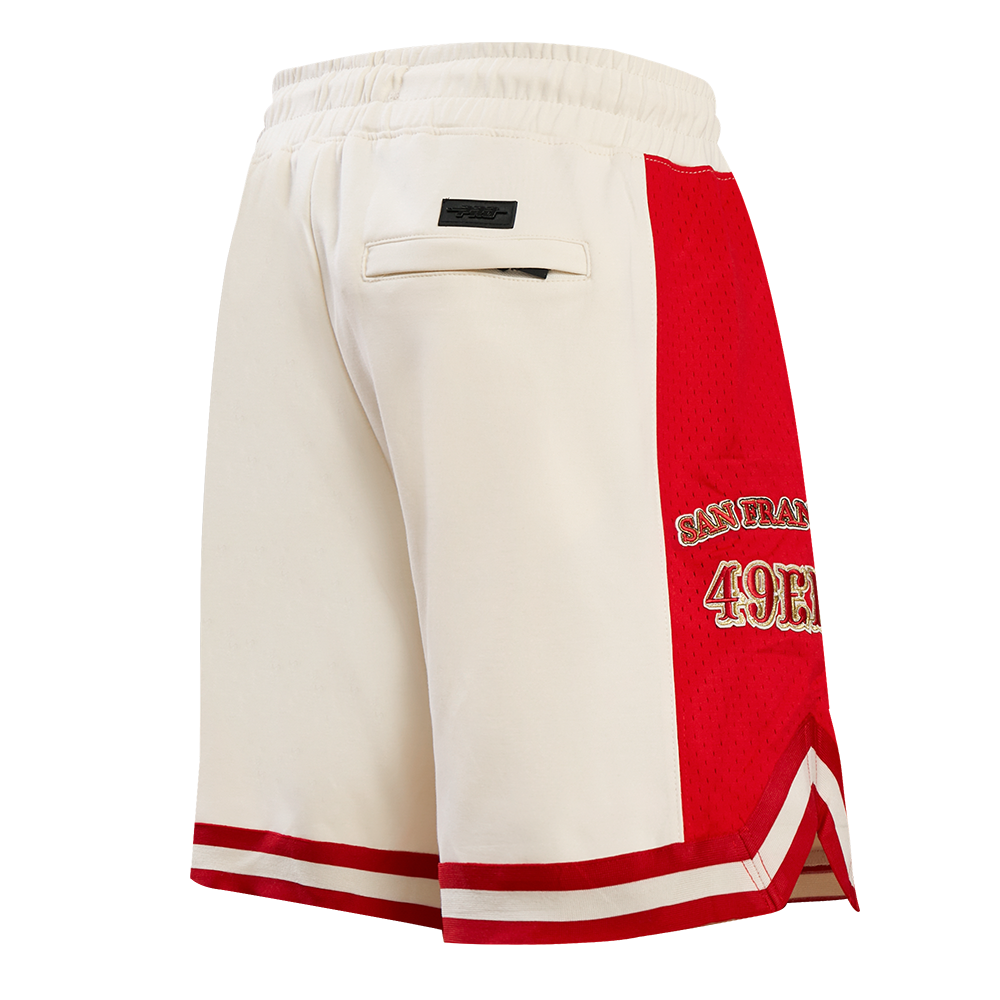 NFL SAN FRANCISCO 49ERS RETRO CLASSIC MEN'S 2.0 SHORT (EGGSHELL/ RED)