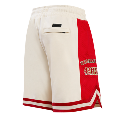 NFL SAN FRANCISCO 49ERS RETRO CLASSIC MEN'S 2.0 SHORT (EGGSHELL/ RED)