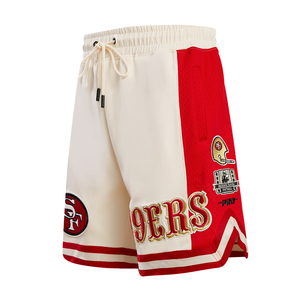 NFL SAN FRANCISCO 49ERS RETRO CLASSIC MEN'S 2.0 SHORT (EGGSHELL/ RED)