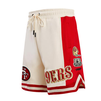 NFL SAN FRANCISCO 49ERS RETRO CLASSIC MEN'S 2.0 SHORT (EGGSHELL/ RED)