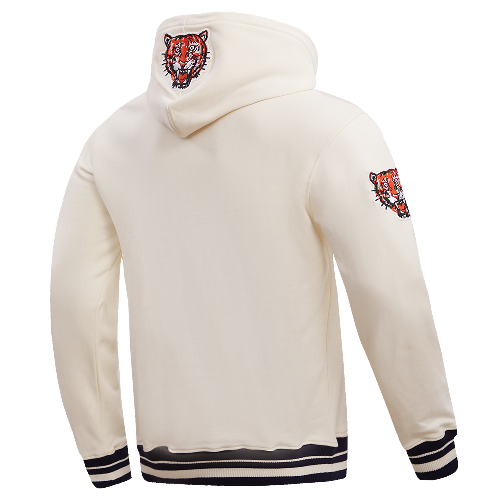 MLB DETROIT TIGERS RETRO CLASSIC MEN'S PO HOODIE (EGGSHELL/MIDNIGHT NAVY)