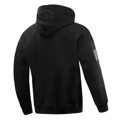 NFL SAN FRANCISCO 49ERS NEUTRAL DROP SHOULDER MEN'S PO HOODIE (BLACK)