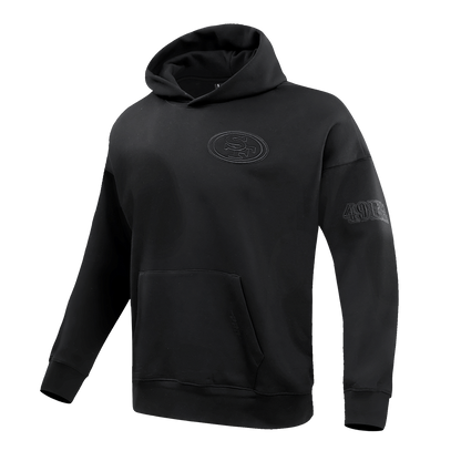 NFL SAN FRANCISCO 49ERS NEUTRAL DROP SHOULDER MEN'S PO HOODIE (BLACK)