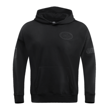 NFL SAN FRANCISCO 49ERS NEUTRAL DROP SHOULDER MEN'S PO HOODIE (BLACK)