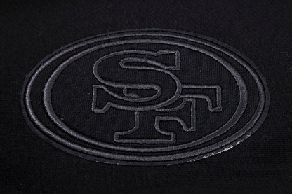 NFL SAN FRANCISCO 49ERS NEUTRAL DROP SHOULDER MEN'S PO HOODIE (BLACK)