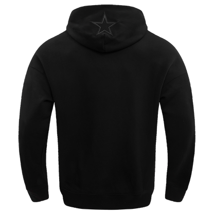 NFL DALLAS COWBOYS NEUTRAL DROP SHOULDER MEN'S PO HOODIE (BLACK)