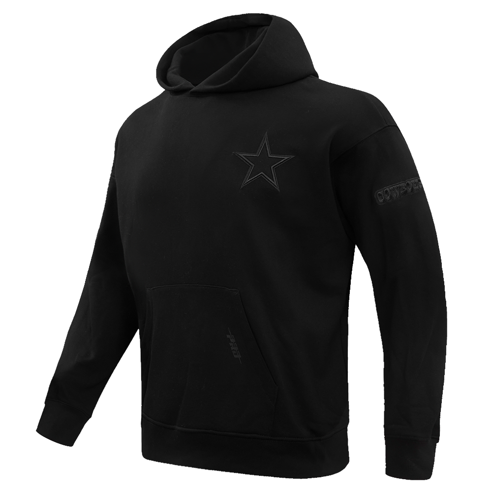 NFL DALLAS COWBOYS NEUTRAL DROP SHOULDER MEN'S PO HOODIE (BLACK)