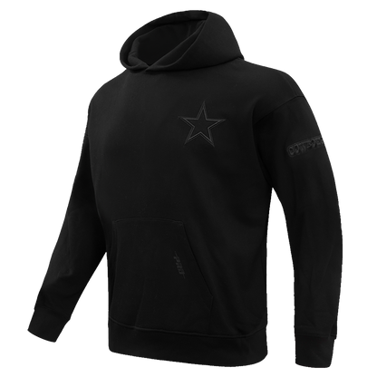 NFL DALLAS COWBOYS NEUTRAL DROP SHOULDER MEN'S PO HOODIE (BLACK)