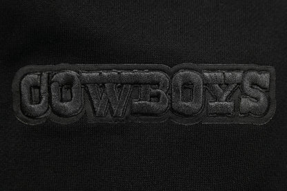 NFL DALLAS COWBOYS NEUTRAL DROP SHOULDER MEN'S PO HOODIE (BLACK)