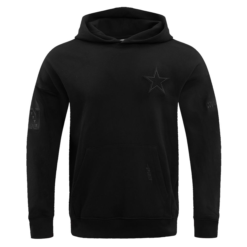 NFL DALLAS COWBOYS NEUTRAL DROP SHOULDER MEN'S PO HOODIE (BLACK)