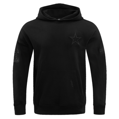 NFL DALLAS COWBOYS NEUTRAL DROP SHOULDER MEN'S PO HOODIE (BLACK)