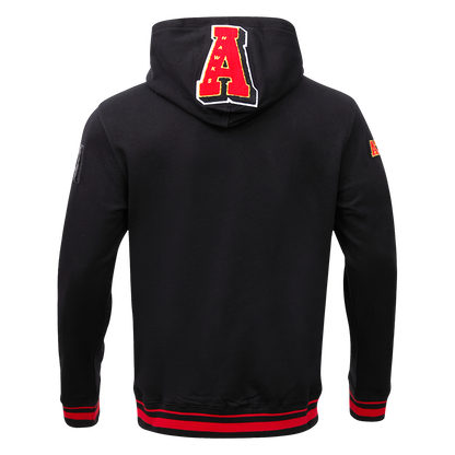 NBA ATLANTA HAWKS MASHUP MEN'S RIB PO HOODIE (BLACK/RED/BLACK)