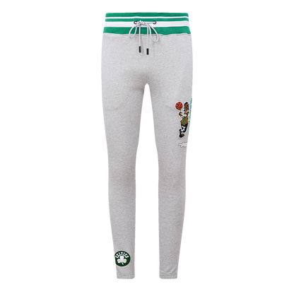 NBA BOSTON CELTICS MASHUP MEN'S RIB SWEATPANT (HEATHER GREY/GREEN)