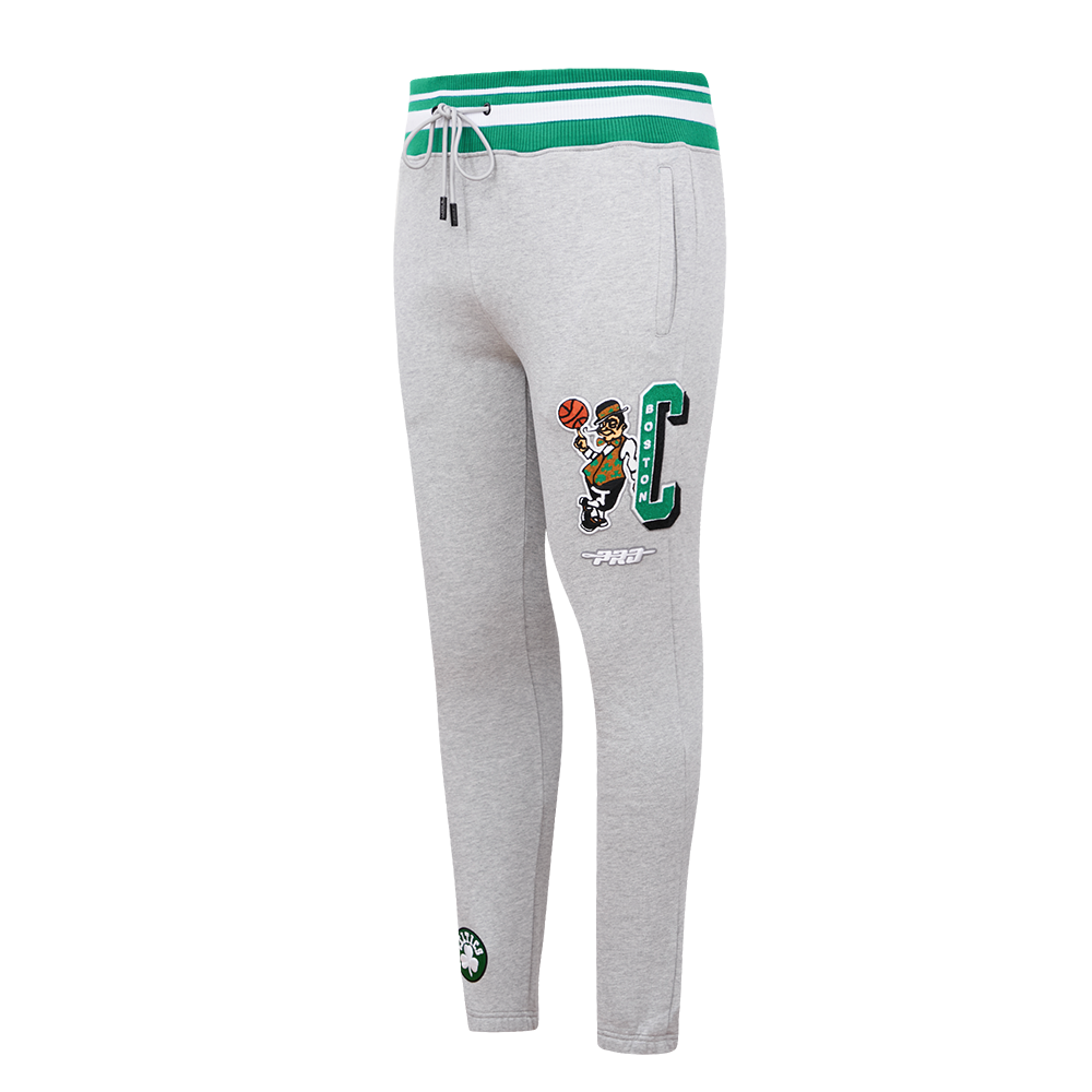 NBA BOSTON CELTICS MASHUP MEN'S RIB SWEATPANT (HEATHER GREY/GREEN)