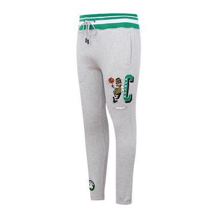 NBA BOSTON CELTICS MASHUP MEN'S RIB SWEATPANT (HEATHER GREY/GREEN)