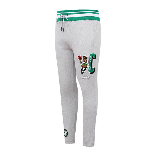 NBA BOSTON CELTICS MASHUP MEN'S RIB SWEATPANT (HEATHER GREY/GREEN)