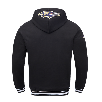 NFL BALTIMORE RAVENS MASHUP MEN'S MASHUP MEN'S RIB PO HOODIE (BLACK)