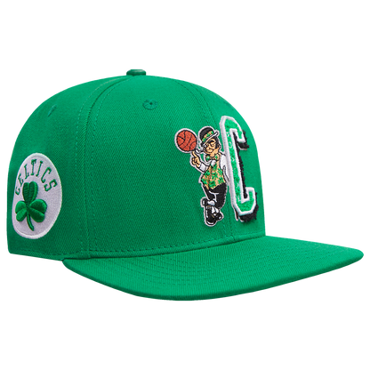 NBA BOSTON CELTICS MASHUP UNISEX WOOL SNAPBACK HAT (KELLY GREEN)