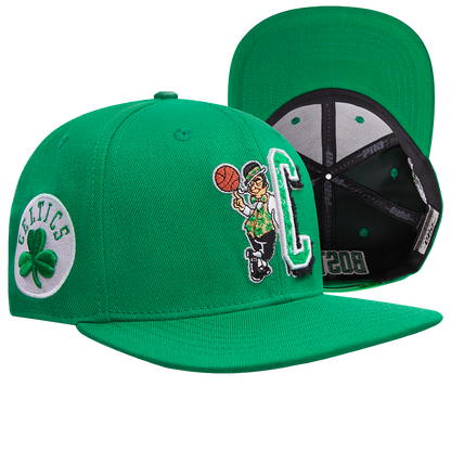 NBA BOSTON CELTICS MASHUP UNISEX WOOL SNAPBACK HAT (KELLY GREEN)