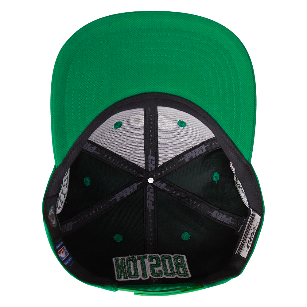 NBA BOSTON CELTICS MASHUP UNISEX WOOL SNAPBACK HAT (KELLY GREEN)