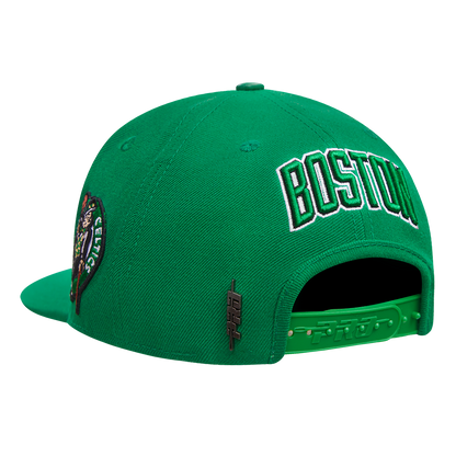 NBA BOSTON CELTICS MASHUP UNISEX WOOL SNAPBACK HAT (KELLY GREEN)