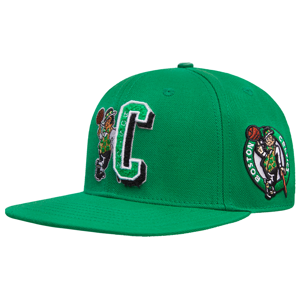 NBA BOSTON CELTICS MASHUP UNISEX WOOL SNAPBACK HAT (KELLY GREEN)