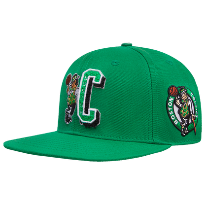 NBA BOSTON CELTICS MASHUP UNISEX WOOL SNAPBACK HAT (KELLY GREEN)