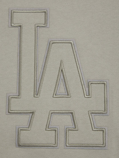 MLB LOS ANGELES DODGERS NEUTRAL DROP SHOULDER FLC CREWNECK (TAUPE)