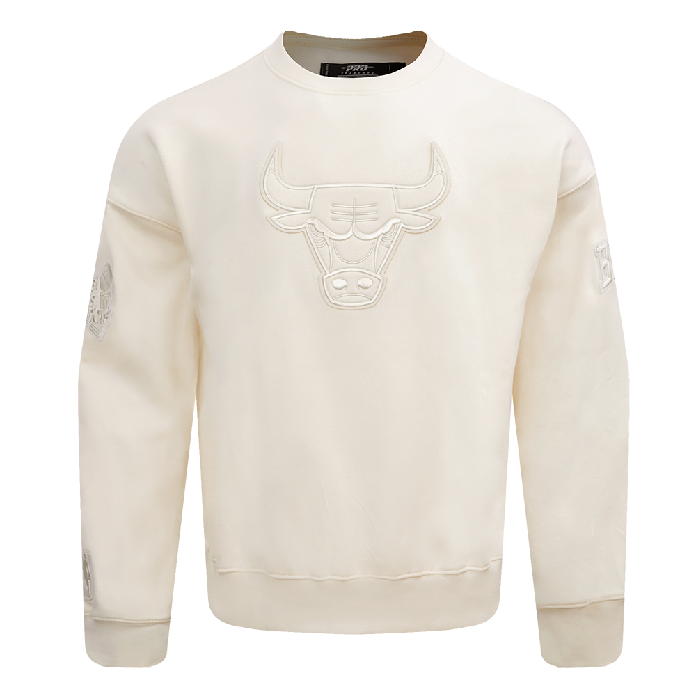 NBA CHICAGO BULLS NEUTRAL DROP SHOULDER FLC CREWNECK (EGGSHELL)