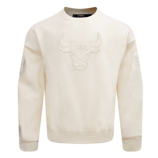 NBA CHICAGO BULLS NEUTRAL DROP SHOULDER FLC CREWNECK (EGGSHELL)