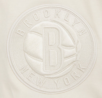 NBA BROOKLYN NETS NEUTRAL DROP SHOULDER MEN'S TEE (EGGSHELL)