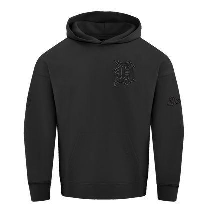 MLB DETROIT TIGERS NEUTRAL DROP SHOULDER MEN'S PO HOODIE (BLACK)