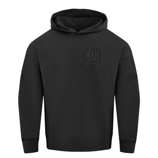 MLB DETROIT TIGERS NEUTRAL DROP SHOULDER MEN'S PO HOODIE (BLACK)